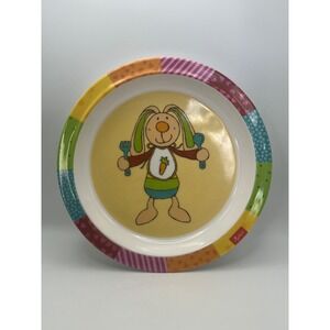 Sigikid Bunny Melamine Plate 8.5 inches Quilt Pattern Border